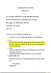 Đề cương ôn tập Luật Hiến Pháp | Trường Đại học Luật,  Đại học Quốc gia Hà Nội