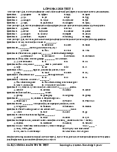 Lớp 6 HK1 2026 Test 1 | môn Tiếng Anh lớp 6