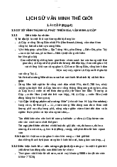 Đề cương Lịch sử văn minh thế giới - Lịch sử văn minh | Trường Đại học Hà Nội
