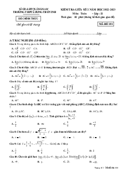 Đề giữa kỳ 2 Toán 11 năm 2022 – 2023 trường THPT Lương Thế Vinh – Quảng Nam