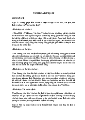 Đề cương ôn tập - Cơ sở văn hóa Việt Nam | Trường Đại học Văn hóa Hà Nội