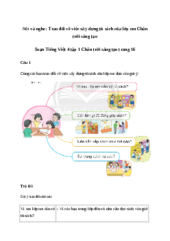 Soạn bài Nói và nghe: Trao đổi về việc xây dựng tủ sách của lớp em - Tiếng Việt 4 Chân trời sáng tạo