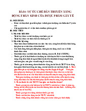 Bài 4 Ức chế dẫn truyền xung động thần kinh bằng dược phẩm gây tê | Tài liệu ngoại thần kinh