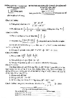 Đề thi HSG Toán 7 năm 2020 – 2021 phòng GD&ĐT thành phố Bắc Giang