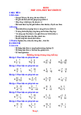 Giáo Án Dạy Thêm Toán 7 Sách Mới Học Kì 1