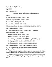 Bài tập chương 11 : Đo lường chi phí sinh hoạt | Môn kinh tế vĩ mô