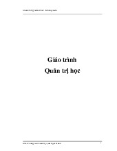 Giáo trình Quản trị học | Trường Đại học Vinh