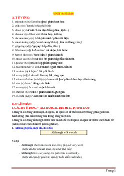 Bài tập thực hành chuyên sâu Tiếng Anh 7 Unit 8: Films (có đáp án và lời giải)