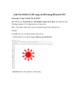 Giải Tin 10 Bài 13: Bổ sung các đối tượng đồ hoạ KNTT