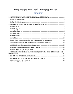 Khủng hoảng tài chính Châu Á - Trường hợp Thái Lan | Kinh tế vi mô | Trường Đại học Thương Mại