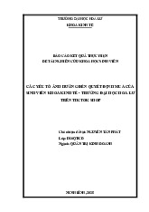 Các yếu tố ảnh hưởng đến quyết định mua của sinh viên kinh tế - Đại học Hoa Lư trên tiktokshop | Báo cáo nghiên cứu khoa học sinh viên