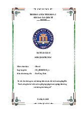 Ảnh hưởng của môi trường kinh doanh đối với doanh nghiệp Dh Foods | Bài thảo luận quản trị học