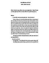 BÀI KIỂM TRA GIỮA KỲ Môn CHÍNH TRỊ HỌC: Quan Điểm Chủ Nghĩa Mác – Lênin