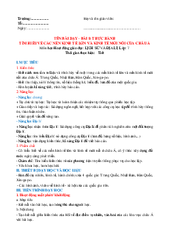 Giáo án Bài 8: Thực hành: Tìm hiểu về các nền kinh tế lớn và kinh tế mới nổi của châu Á Địa lý 7 | Kết nối tri thức