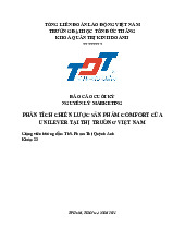 Chiến lược sản phẩm Comfort của Unilever tại thị trường Việt-Nam | Nguyên Lý Marketing | Đại học Tôn Đức Thắng