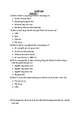 Trắc nghiệm Huyết học môn Sinh lý  | Đại học Y Dược Thái Bình