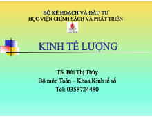 Chương 5 - Đa Cộng Tuyến | Môn Kinh tế lượng - Học viện Chính sách và Phát triển