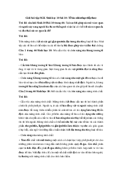 Giải bài tập SGK Sinh học 10 bài 10: Tế bào nhân thực (tiếp theo)