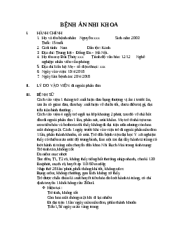 Bệnh án Nhi khoa Xuất huyết tiêu hóa | PDF