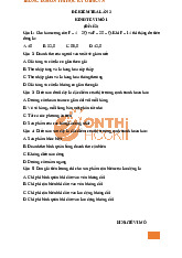 Đề kiểm tra giữa kỳ lần 2 môn Kinh tế vi mô | Trường Đại học Kinh Tế Quốc Dân