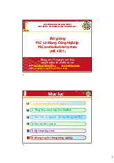 Chương 5 - Bài giảng PLC và Mạng Công Nghiệp PLC and Industrial system môn Kỹ thuật lập trình | Đại học Bách Khoa Hà Nội