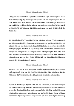 Mở bài Mùa xuân chín hay nhất | Văn mẫu lớp 10 Kết Nối Tri Thức