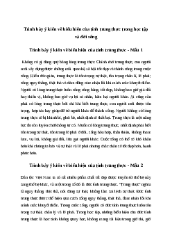 Trình bày ý kiến về biểu hiện của tính trung thực trong học tập và đời sống (3 mẫu) | Văn mẫu Tiếng việt 10| Cánh diều