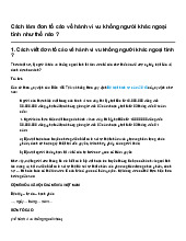 Cách làm đơn tố cáo về hành vi vu khống người khác ngoại tình như thế nào ?