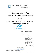 BÁO CÁO DỰ ÁN CUỐI KỲ MÔN MARKETING KỸ THUẬT SỐ - CHỦ ĐỀ: CÔNG TY CP HẠ TẦNG VIỄN THÔNG CMC CHI NHÁNH MIỀN TRUNG