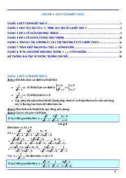 TOP 8 chủ đề luyện thi tuyển sinh vào lớp 10 môn Toán