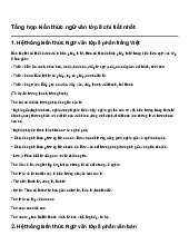 Tổng hợp kiến thức ngữ văn lớp 8 chi tiết nhất