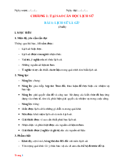 Giáo án Lịch Sử 6 sách chân trời sáng tạo cả năm phương pháp mới