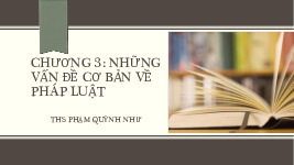 PLDC CHƯƠNG 3 NHỮNG VẤN ĐỀ CƠ BẢN VỀ PHÁP LUẬT 1