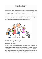 Gia đình là gì? Khái niệm gia đình | Văn mẫu 12