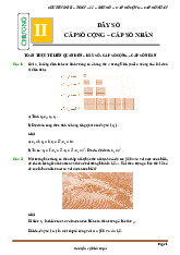Toán thực tế dãy số, cấp số cộng và cấp số nhân Toán 11