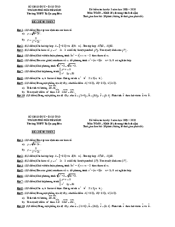 Đề thi HK1 Toán 10 năm 2019 – 2020 trường THPT Tạ Quang Bửu – TP HCM