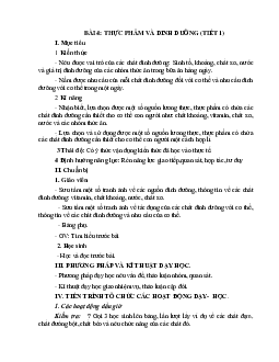 Giáo án Công nghệ 6 sách Chân trời sáng tạo Bài 4 Tiết 1