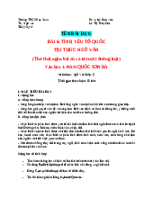 Kế hoạch bài dạy Bài 6: Tình yêu tổ quốc - Văn bản 1: Nam quốc Sơn Hà môn học Ngữ Văn lớp 8