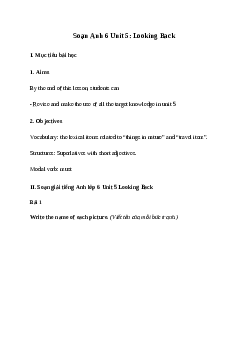 Giải Tiếng Anh 6 Unit 5: Looking Back | Global Success