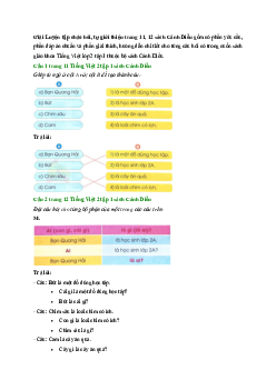 Giải SGK môn Luyện tập chào hỏi, tự giới thiệu trang 11, 12 | Cánh Diều