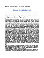 Những bài văn nghị luận xã hội hay nhất - Ngữ văn 12