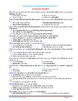 Trắc nghiệm Sử 10 Bài 2: Xã hội nguyên thủy (có đáp án)
