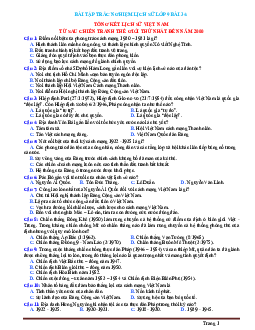 TOP 20 câu trắc nghiệm Lịch Sử 9 bài 34: Tổng kết lịch sử Việt Nam từ sau Chiến tranh thế giới thứ nhất đến năm 2000 (có đáp án)