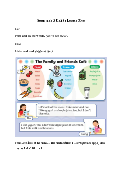 Giải Tiếng Anh lớp 3 Unit 5: Lesson Five | Family and Friends