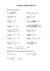 Bài tập giới thiệu hàm nhiều biến - Giải tích 2 | Trường Đại học Công nghệ, Đại học Quốc gia Hà Nội