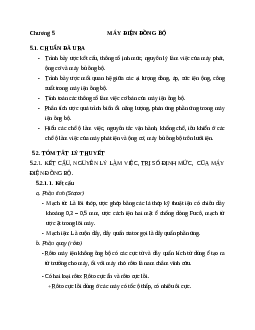 Bài tập máy điện: Máy điện đồng bộ