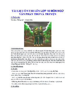 Tài liệu ôn thi vào lớp 10 môn Ngữ văn phần Tập làm văn