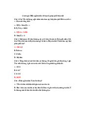 Trắc nghiệm chương 3 môn xác suất thống kê| Đại học Kinh tế Quốc Dân