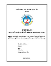 Quan điểm của chủ nghĩa Mác- Lênin về sứ mệnh lịch sử của giai cấp công nhân và sự vận dụng của Đảng ta ở Việt Nam hiện nay | Bài tập lớn môn Chủ nghĩa xã hội Neu