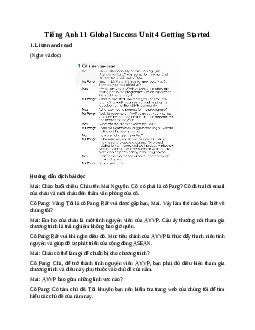 Giải Unit 4 Getting Started | Tiếng Anh 11 Global Success